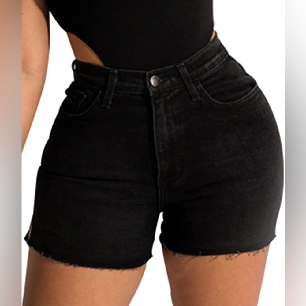 Women's Casual Denim Bermuda Shorts Mid Rise Ripped Distressed Jean Shorts XL